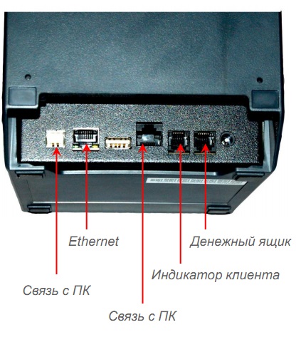 Порты фискального регистратора IKC-E810T 